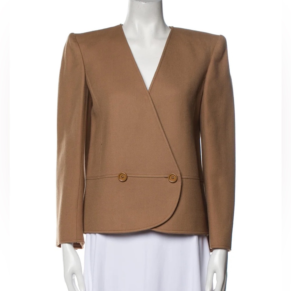 Valentino Wool Tan Boxed Blazer